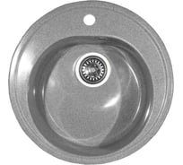 Кухонная мойка Grantop Ronda круглая, 500x180 мм, графит GT1150GT