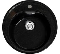 Кухонная мойка Grantop Ronda круглая, 500x180 мм, черный GT1150BL