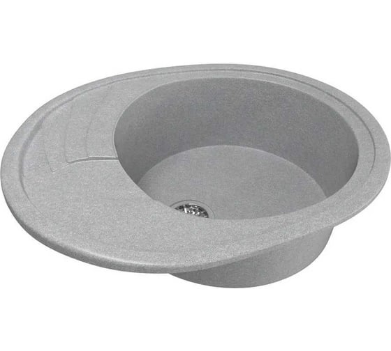 Кухонная мойка Grantop Elipse овальная, 570x465 мм, серый GT1250GR