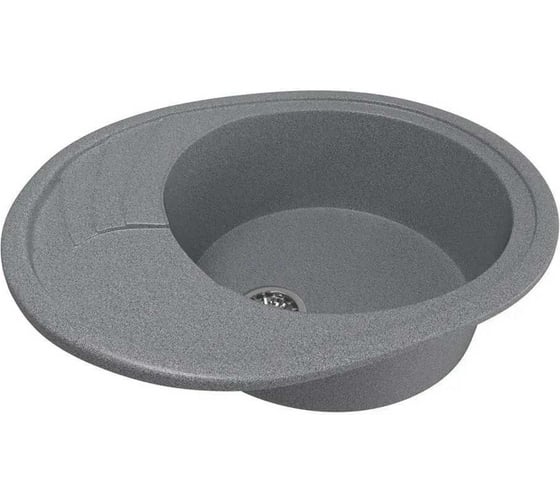 Кухонная мойка Grantop Elipse овальная, 570x465 мм, графит GT1250GT