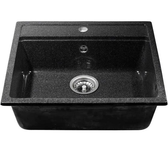 Кухонная мойка Grantop Geos прямоугольная, 560x500 мм, черный GT1356BL 1