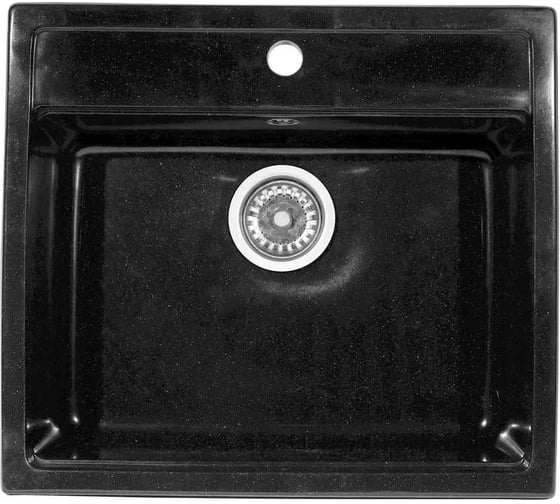 Кухонная мойка Grantop Geos прямоугольная, 560x500 мм, черный GT1356BL