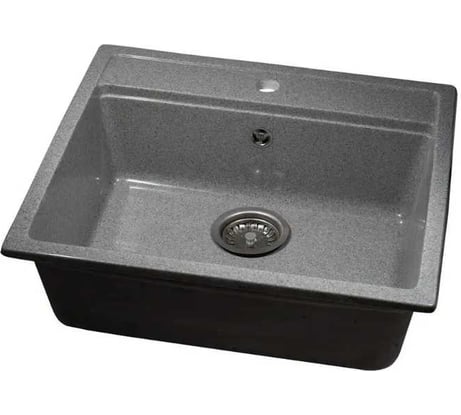 Кухонная мойка Grantop Geos прямоугольная, 560x500 мм, графит GT1356GT