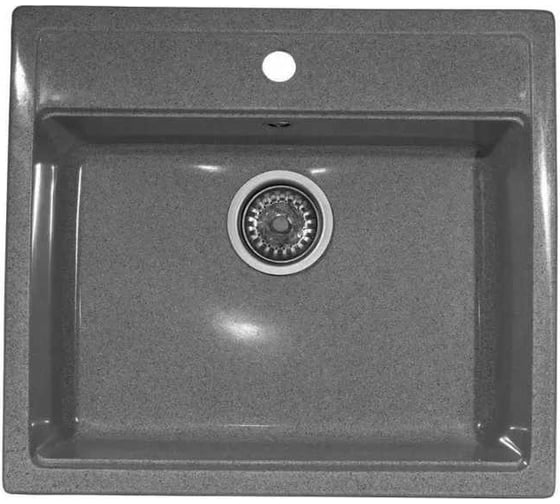 Кухонная мойка Grantop Geos прямоугольная, 560x500 мм, графит GT1356GT
