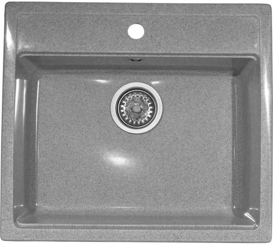 Кухонная мойка Grantop Geos прямоугольная, 560x500 мм, серый GT1356GR