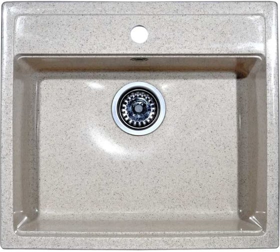 Кухонная мойка Grantop Geos прямоугольная, 560x500 мм, молочный GT1356MI
