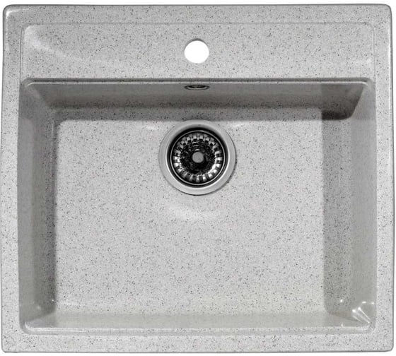 Кухонная мойка Grantop Geos прямоугольная, 560x500 мм, серый песок GT1356SG
