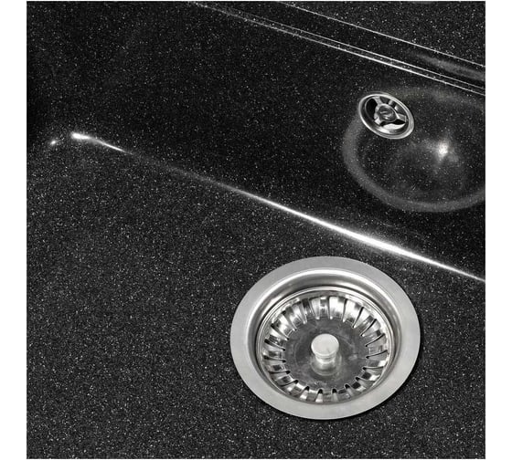 Кухонная мойка Grantop Geos прямоугольная, 560x500 мм, антрацит GT1356AT