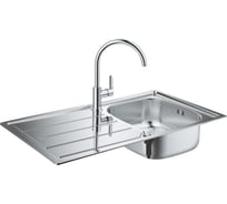 Набор мойка Grohe из нержавеющей стали оборачиваемая и смеситель для мойки K200 45 -S 86/50 1.0 31562SD0