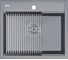 Мойка Paulmark STEPIA 60, IT-GRANIT + ролл-мат STEP брашированная нержавеющая сталь PM115951-GRM+R375-BS 1