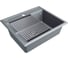 Мойка Paulmark STEPIA 60, IT-GRANIT + ролл-мат STEP брашированная нержавеющая сталь PM115951-GRM+R375-BS 2