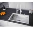 Мойка Paulmark STEPIA 80, IT-GRANIT + ролл-мат STEP брашированная нержавеющая сталь PM117551-WH+R375-BS 3