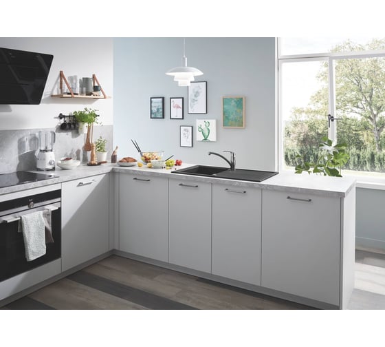 Композитная мойка Grohe K400 50-C 86/50 1.0 с одной чашей и крылом, оборачиваемая 31640AP0