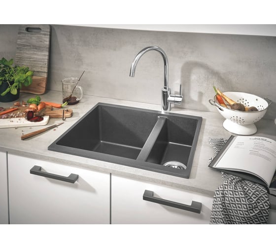 Композитная мойка Grohe K500 60-C 55,5/46 1.5 с 1,5 чашей, оборачиваемая 31648AT0