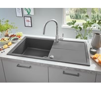 Композитная мойка Grohe K400 60-C 100/50 1.0 с одной чашей и крылом, оборачиваемая 31641AT0