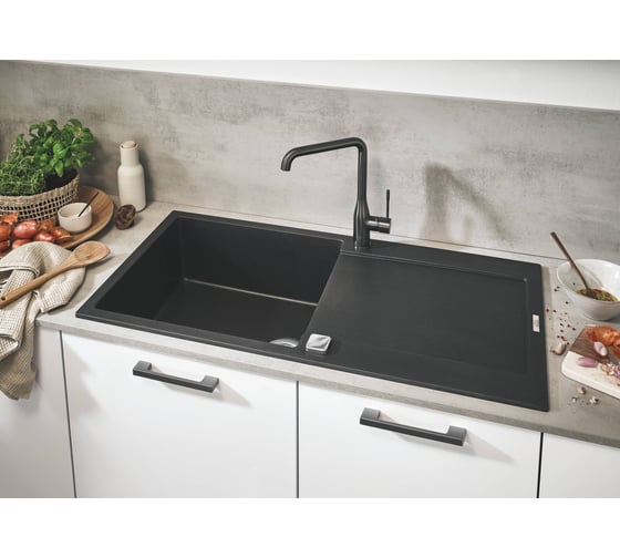 Композитная мойка Grohe K500 60-C 100/50 1.0 с одной чашей и крылом, оборачиваемая 31645AP0