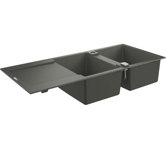 Композитная мойка Grohe K500 80-C 116/50 2.0 с 2 чашами и крылом, оборачиваемая 31647AT0