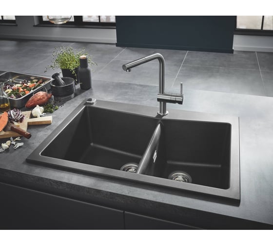 Композитная мойка Grohe K700 90 -C 83,8/55,9 2.0 с 2 чашами 31657AT0