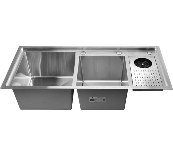 Мойка для кухни WISENT двойная нержавеющая сталь (100x48см) W10048-S