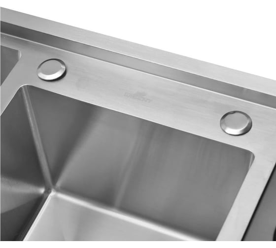 Мойка для кухни WISENT двойная нержавеющая сталь (100x48см) W10048-S
