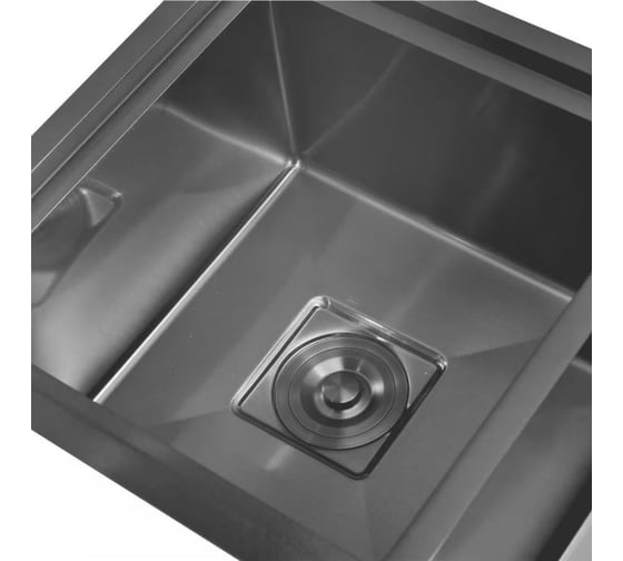 Мойка для кухни WISENT двойная нержавеющая сталь с PVD покрытием (100x48см) W10048B-S