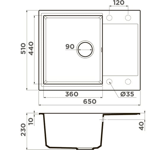 Кухонная мойка Omoikiri Daisen 65-BE Artgranit/ваниль 4993678