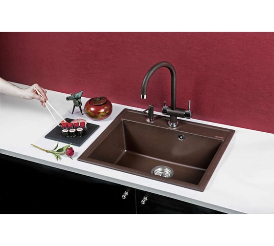Кухонная мойка Omoikiri Daisen 60-DC Artgranit/темный шоколад 4993621