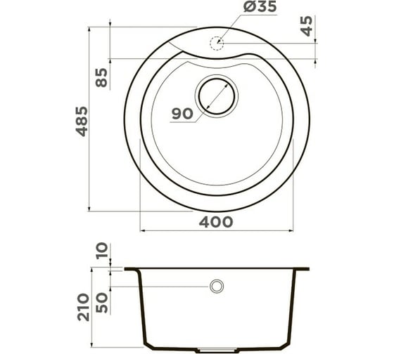 Кухонная мойка Omoikiri Yasugata 48R-CH Tetogranit/шампань 4993241