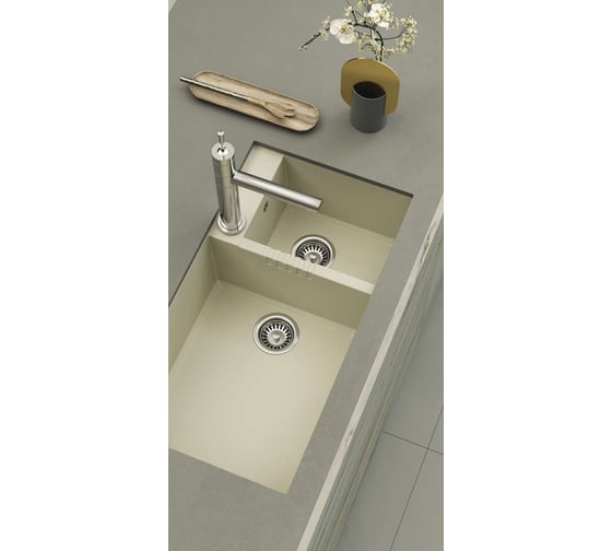 Кухонная мойка Omoikiri Tedori 85-2-U-BE Tetogranit/ваниль 4993941