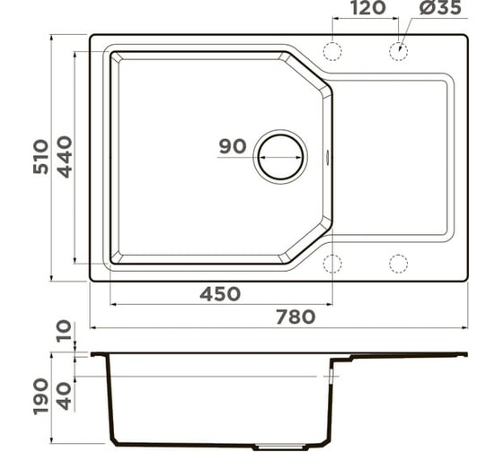Кухонная мойка Omoikiri Yonaka 78-LB-BE Artgranit/ваниль 4993335