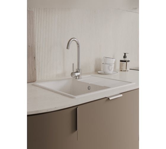 Мойка кухонная Teymi Hanna 75x50, черная матовая T120113 ЦБ-00269769 ЦБ-00269769