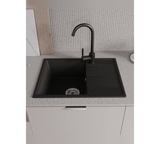 Мойка для кухни Teymi 62х48 черная матовая Hanna Smart T120112 ЦБ-00269764 ЦБ-00269765