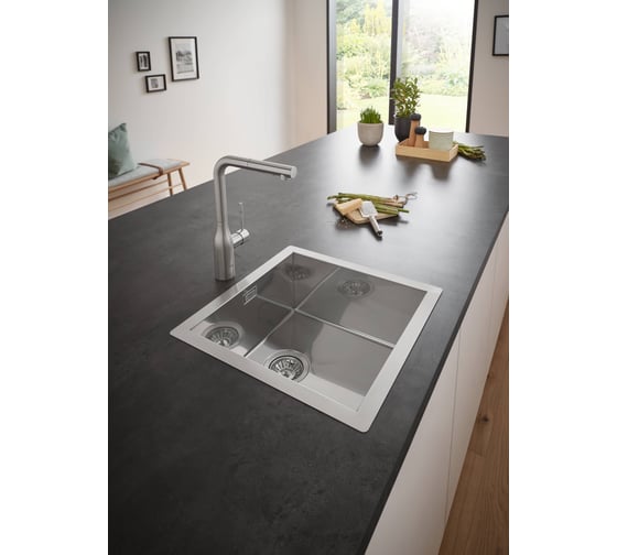 Мойка Grohe K700 Cube из нержавеющей стали 40см, 1 чаша, без корзинчатого вентиля 31578SD0