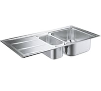 Мойка Grohe K400+ 60 -S 98,3/51,3 1.5 из нержавеющей стали, с корзинчатым вентилем, оборачиваемая