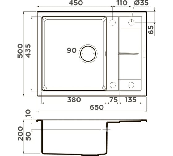 Кухонная мойка Omoikiri Sumi 65-BE Tetogranit/ваниль 4993671