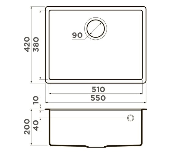 Мойка Omoikiri Tedori 54-U-DC Tetogranit/Темный Шоколад NEW 4993992