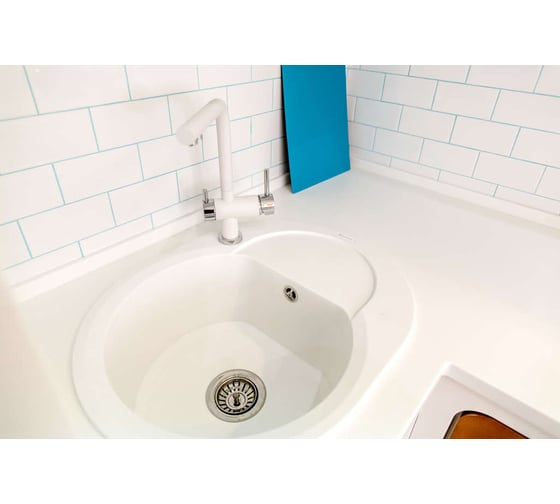 Кухонная мойка Omoikiri Sakaime 60E-WH Tetogranit/белый 4993136