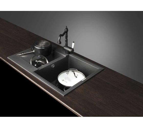 Кухонная мойка Omoikiri Sakaime 78-2-BL Tetogranit/черный 4993114