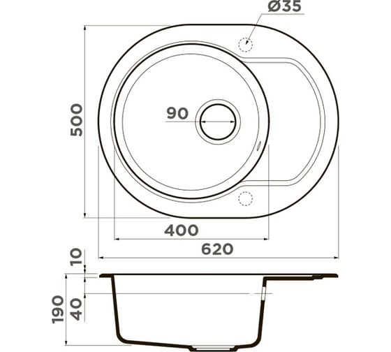 Кухонная мойка Omoikiri Manmaru 62-BE Artgranit/ваниль 4993349