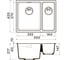 Кухонная мойка Omoikiri Kata 55-2-U-GR Artgranit/Leningrad Grey 4993390 2