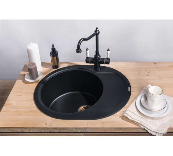 Кухонная мойка Omoikiri Manmaru 62-BL Artgranit/черный 4993355