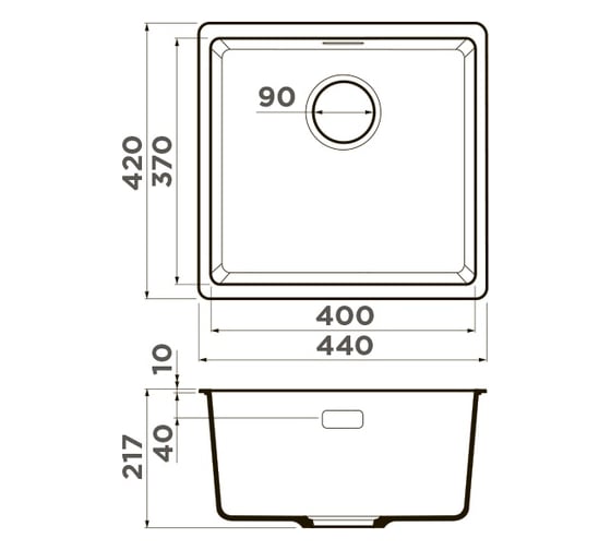 Кухонная мойка Omoikiri Kata 44-U-DC Artgranit/темный шоколад 4993402