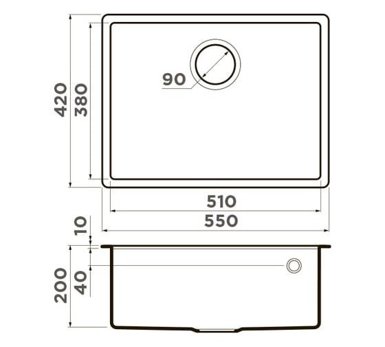 Мойка Omoikiri Tedori 54-U-WH Tetogranit/Белый NEW 4993991