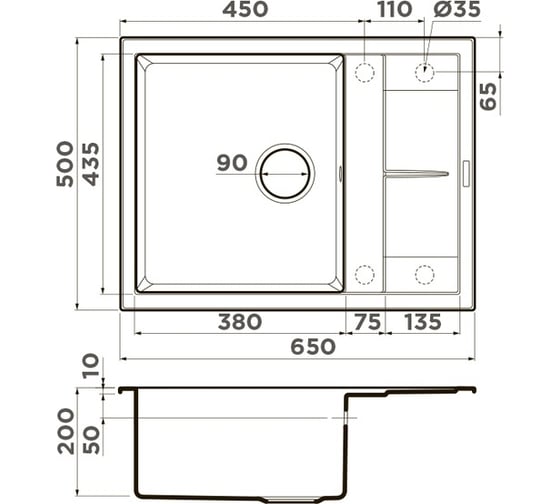 Кухонная мойка Omoikiri Sumi 65-DC Tetogranit/темный шоколад 4993674