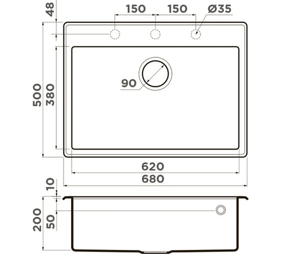 Мойка Omoikiri Tedori-68-DC Tetogranit/темный шоколад 4993968