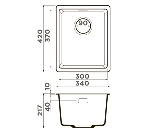 Кухонная мойка Omoikiri Kata 34-U-GR Artgranit/Leningrad Grey 4993383