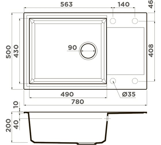 Мойка Omoikiri Sakaime 78-LB-BE Tetogranit/ваниль 4993901