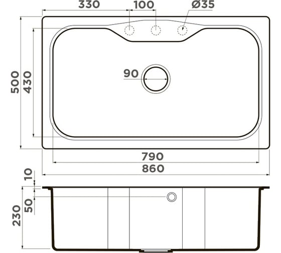 Кухонная мойка Omoikiri Maru 86-SA Tetogranit/бежевый 4993140