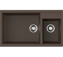 Мойка Omoikiri Tedori 86-2-LB-DC Tetogranit/темный шоколад 4993936