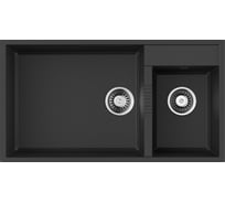 Мойка Omoikiri Tedori 85-2-U-BL Tetogranit/черный NEW 4993940